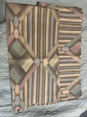 PacificStriped Pillowcase in Soft Sage, Beige, and Dusty Pink